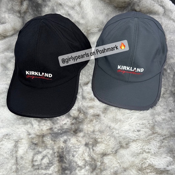 Kirkland Signature Unisex Logo Hat 2 Hats Black & Gray NEW main image 5